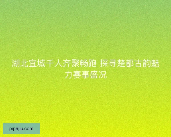 湖北宜城千人齐聚畅跑 探寻楚都古韵魅力赛事盛况