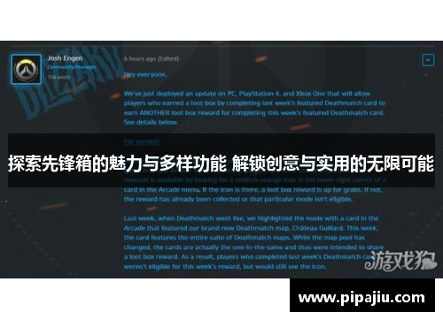 探索先锋箱的魅力与多样功能 解锁创意与实用的无限可能